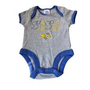 Rivalry Threads SDSU Jackrabbits Infant Bodysuit Gray Blue 0-3M NCAA Sporty